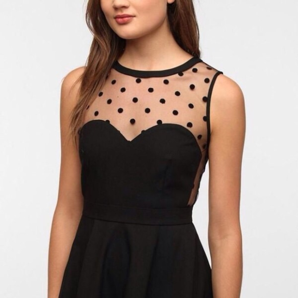 NWOT Urban outfitters polka dot mesh dress